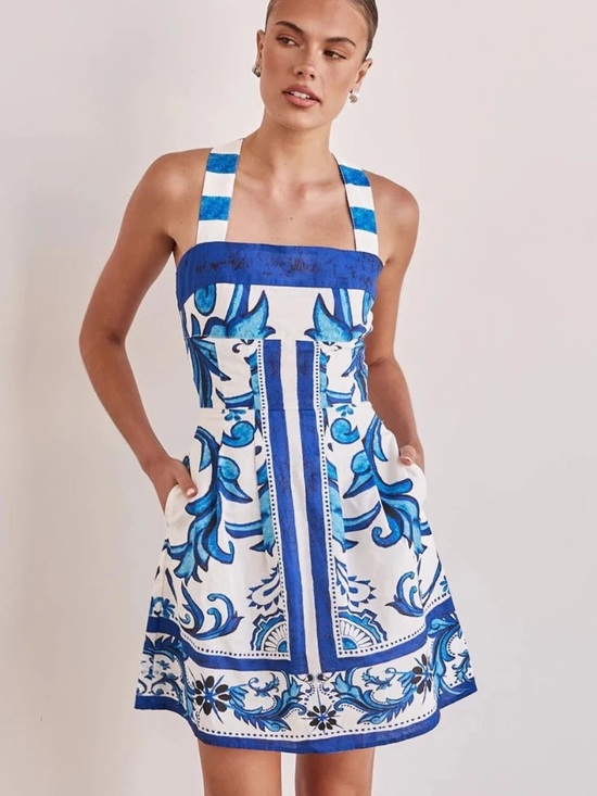Mia Milani Dresses & Skirts - Mia Milani Maegan mini dress in sapphire/white zayna sz xs